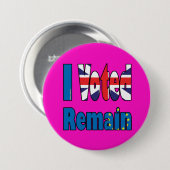 Ich wählte bleibe - EU-Referendum Brexit Button (Vorne & Hinten)