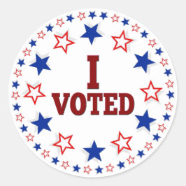 Ich wählte die "American Stars Red White Blue Elec Runder Aufkleber