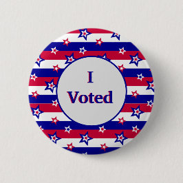 Ich wählte die US Flagge Rot Weiß und Blau Button