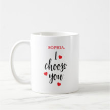Ich wählte die Valentintagskaffee-Tasse auf Postka