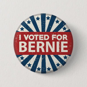 Ich wählte für Bernie Button