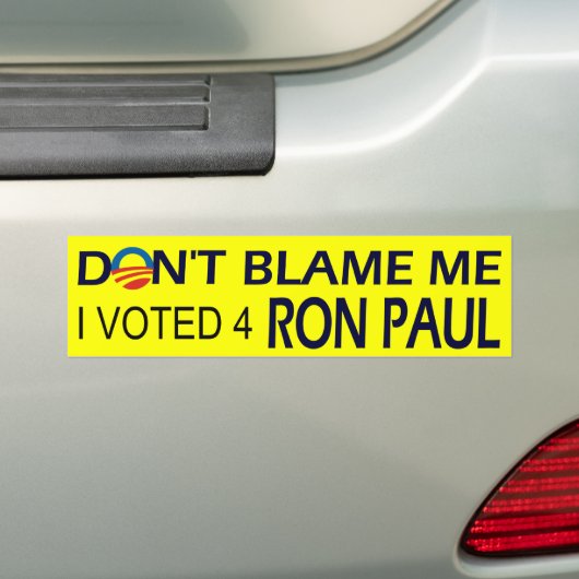 Ich wählte für Ron Paul Autoaufkleber (Auf Auto)