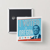 Ich wählte in Oregon für Obama Button (Vorne & Hinten)