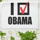 ICH WÄHLTE OBAMA BW - .PNG GESCHIRRTUCH (Gefaltet)