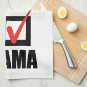 ICH WÄHLTE OBAMA BW - .PNG GESCHIRRTUCH (Viertel Falte)