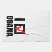 ICH WÄHLTE OBAMA BW - .PNG GESCHIRRTUCH (Horizontal)