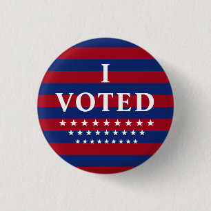 Ich wählte Sterne Streifen USA Knopf Button