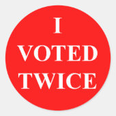 Ich wählte zweimal runder aufkleber (Vorderseite)