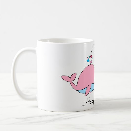 Ich wale immer Liebe Sie Kawaii Kaffeetasse (Links)