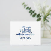 Ich wale immer Liebe Sie Postkarte (Stehend Vorderseite)
