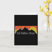 Ich wanderte das - Wandern Mountain Sunset Vinta Karte (Gelbe Blume)