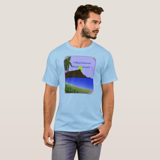Ich wanderte Diamant-Kopf Hawaii T-Shirt (Vorne ganz)