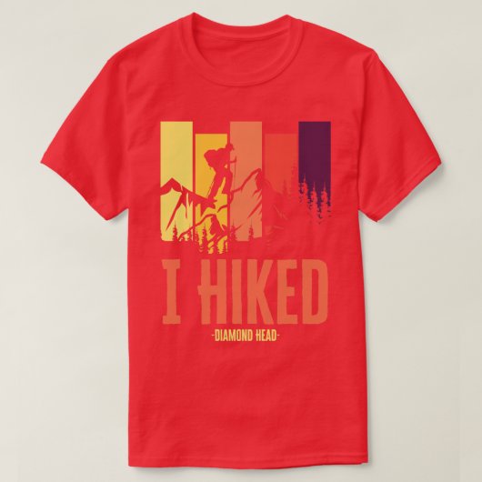Ich wanderte Diamond Head T-Shirt (Design vorne)