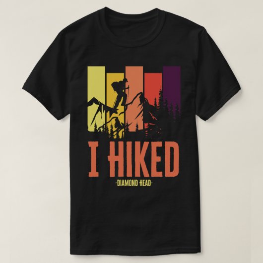 Ich wanderte Diamond Head T-Shirt (Design vorne)