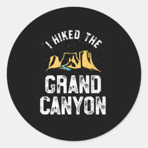 Ich wanderte durch das Grand Canyon T-Shirt - Ariz Runder Aufkleber