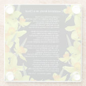 ICH WANDERTE EINSAM ALS WOLKE GLASUNTERSETZER (Rückseite)