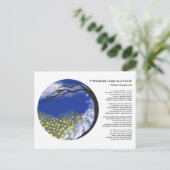 Ich wanderte einsam als Wolken-Mandala-Postkarte Postkarte (Stehend Vorderseite)