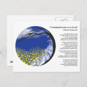 Ich wanderte einsam als Wolken-Mandala-Postkarte Postkarte (Vorne/Hinten)