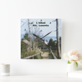 Ich wanderte Mt LeConte/Foto-Kunst Quadratische Wanduhr (Zuhause)