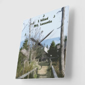 Ich wanderte Mt LeConte/Foto-Kunst Quadratische Wanduhr (Winkel)