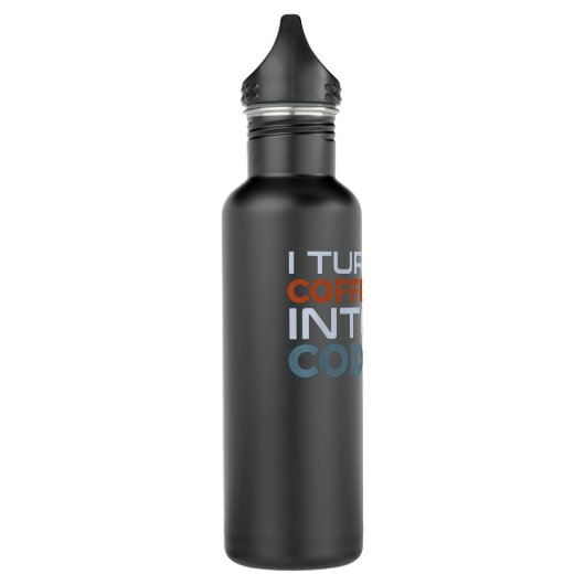 Ich wandle Kaffee in Code-Programmierer oder Softw Edelstahlflasche (Links)