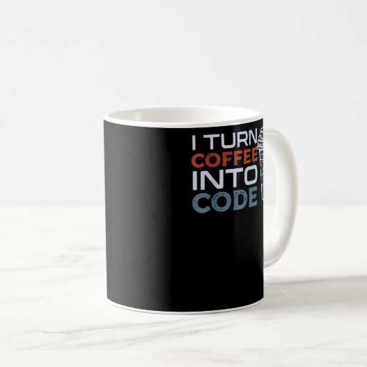 Ich wandle Kaffee in Code-Programmierer oder Softw Kaffeetasse (VorderseiteRechts)