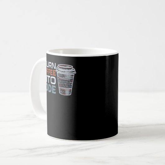 Ich wandle Kaffee in Code-Programmierer oder Softw Kaffeetasse (Vorderseite Links)