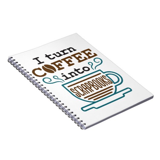 Ich wandle Kaffee in Scrapbooks Scrapbooking Lover Notizblock (Rechte Seite)