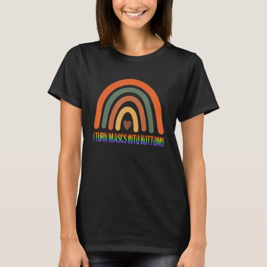 Ich wandle Masken in Toms Rainbow LGBTQ Lesbian G T-Shirt (Vorderseite)