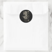 Ich war 2024 in Texas Total Solar Eclipse Runder Aufkleber (Tasche)