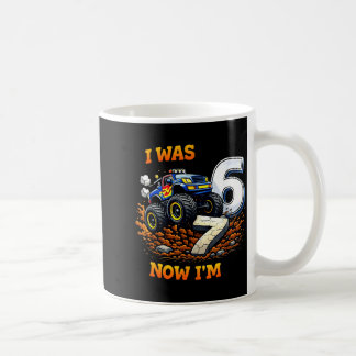 Ich war 6 ich bin 7 Monster-Truck-Geburtstag für J Kaffeetasse