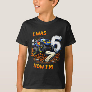 Ich war 6 ich bin 7 Monstertruck-Geburtstag für Ju T-Shirt