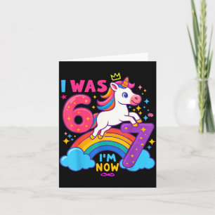 Ich war 6 jetzt bin ich 6 7 Einhorn 7. Geburtstag  Karte