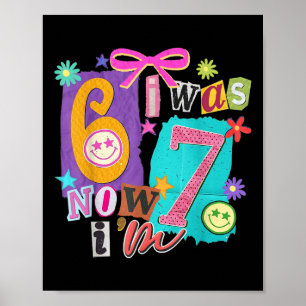 Ich war 6 jetzt bin ich 7 67 Six Seven Meme 7 Jahr Poster
