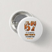 Ich war 6, jetzt bin ich 7 Basketball – 7. Geburts Button (Vorne & Hinten)