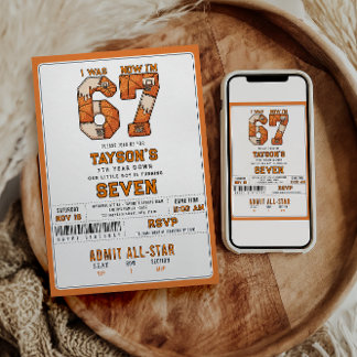 Ich war 6, jetzt bin ich 7 – Basketball 7. Geburts Einladung
