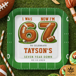 Ich war 6, jetzt bin ich 7 – Football America 7. G Pappteller