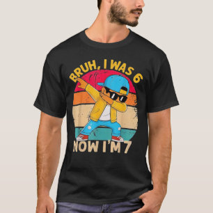 Ich war 6 jetzt bin ich 7 Geburtstag Dabbing Kinde T-Shirt