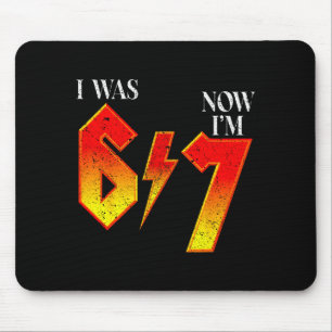 Ich war 6 jetzt bin ich 7 Geburtstag Lustig Sechs Mousepad