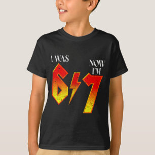 Ich war 6 jetzt bin ich 7 Geburtstag Lustig Sechs T-Shirt