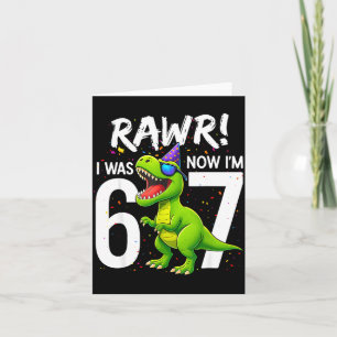 Ich war 6 jetzt bin ich 7 Jahre alt 7. Geburtstag Karte