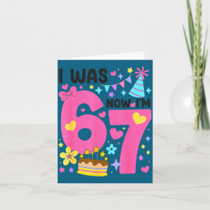 Ich war 6 jetzt bin ich 7 Jahre alt Geburtstag 7. Karte