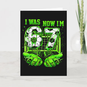 Ich war 6 jetzt bin ich 7 Jahre alte Fußball lusti Karte