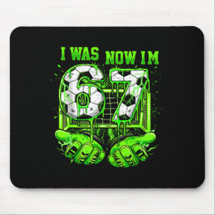 Ich war 6 jetzt bin ich 7 Jahre alte Fußball lusti Mousepad
