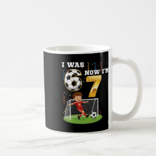 Ich war 6 jetzt bin ich 7 Jungen-Fußball-Geburtsta Kaffeetasse