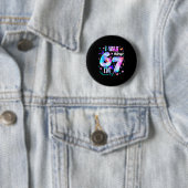 Ich war 6 jetzt bin ich 7 Schmetterling 7. Geburts Button (Beispiel)