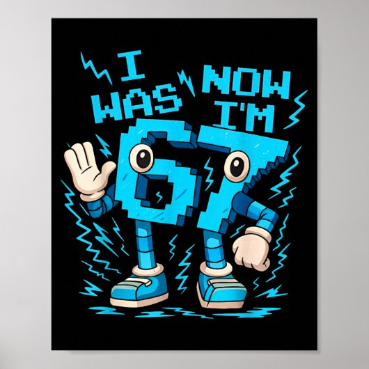 Ich war 6 jetzt bin ich 7 Sechs Sieben Brainrot 7  Poster (Vorne)