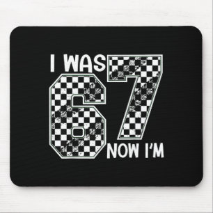 Ich war 6 jetzt bin ich 7 Sechs Sieben Kariertes G Mousepad