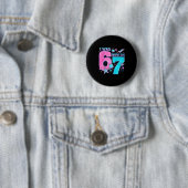 Ich war 6 jetzt bin ich 7 Sechs Sieben Lustiger 7. Button (Beispiel)