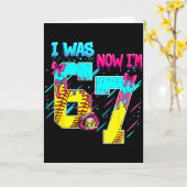 Ich war 6 jetzt bin ich 7 Softball 67 Eis-Drip  Karte (Gelbe Blume)